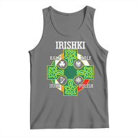 Irishki Half Irish Half Polish Tank Top Celtic Cross St Patricks