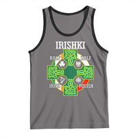 Irishki Half Irish Half Polish Tank Top Celtic Cross St Patricks