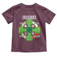 Irishki Half Irish Half Polish Toddler T Shirt Celtic Cross St Patricks