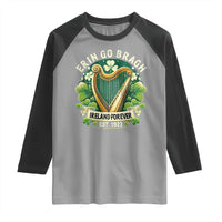 Irish Pride Raglan Shirt Ireland Forever Erin Go Bragh Est 1922 Harp Shamrock