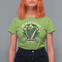 Irish Pride T Shirt For Women Ireland Forever Erin Go Bragh Est 1922 Harp Shamrock