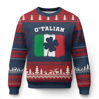 Funny Irish Italian St. Patrick's Day O'Talian Ugly Christmas Sweater - Wonder Print Shop
