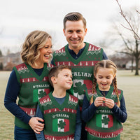 Funny Irish Italian St. Patrick's Day O'Talian V-Neck Knit Sweater Vest - Wonder Print Shop