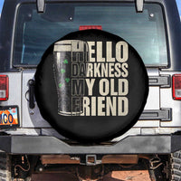 Funny St Patrick's Day Black Irish Beer Spare Tire Cover Hello Darkness My Old Friend Shamrock