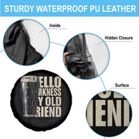 Funny St Patrick's Day Black Irish Beer Spare Tire Cover Hello Darkness My Old Friend Shamrock