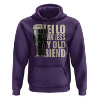 Funny St Patrick's Day Black Irish Beer Hoodie Hello Darkness My Old Friend Shamrock