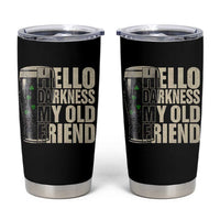Funny St Patrick's Day Black Irish Beer Tumbler Cup Hello Darkness My Old Friend Shamrock - Wonder Print Shop