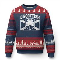 Irish-Scots Irish Scottish Ugly Christmas Sweater O'Scottish Vintage Shamrock - Wonder Print Shop