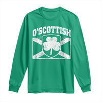 Irish-Scots Irish Scottish Long Sleeve Shirt O'Scottish Vintage Shamrock