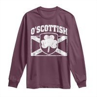 Irish-Scots Irish Scottish Long Sleeve Shirt O'Scottish Vintage Shamrock