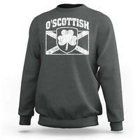 Irish-Scots Irish Scottish Sweatshirt O'Scottish Vintage Shamrock