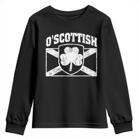 Irish-Scots Irish Scottish Youth Sweatshirt O'Scottish Vintage Shamrock