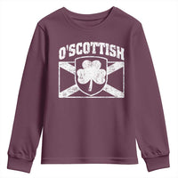 Irish-Scots Irish Scottish Youth Sweatshirt O'Scottish Vintage Shamrock