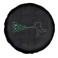 Funny St Patrick's Day Ice Hockey Shamrock Spare Tire Cover