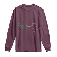 Funny St Patrick's Day Ice Hockey Shamrock Long Sleeve Shirt
