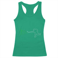 Funny St Patrick's Day Ice Hockey Shamrock Racerback Tank Top