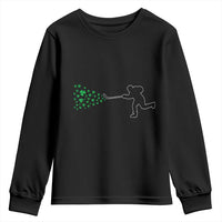 Funny St Patrick's Day Ice Hockey Shamrock Youth Sweatshirt