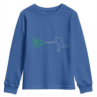 Funny St Patrick's Day Ice Hockey Shamrock Youth Sweatshirt