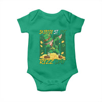 Funny Skibidi St Pat Rizz Day Baby Onesie Dabbing Leprechaun Shamrock Coin
