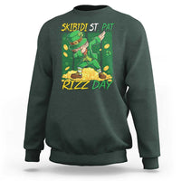 Funny Skibidi St Pat Rizz Day Sweatshirt Dabbing Leprechaun Shamrock Coin