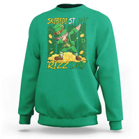 Funny Skibidi St Pat Rizz Day Sweatshirt Dabbing Leprechaun Shamrock Coin