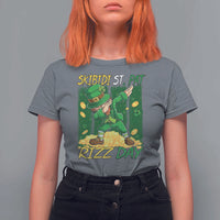 Funny Skibidi St Pat Rizz Day T Shirt For Women Dabbing Leprechaun Shamrock Coin