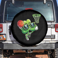 Funny St Patrick's Day Basketball Green Shamrock Spare Tire Cover