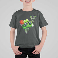 Funny St Patrick's Day Basketball Green Shamrock T Shirt For Kid