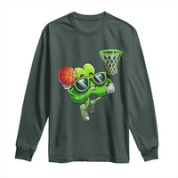 Funny St Patrick's Day Basketball Green Shamrock Long Sleeve Shirt