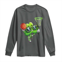 Funny St Patrick's Day Basketball Green Shamrock Long Sleeve Shirt