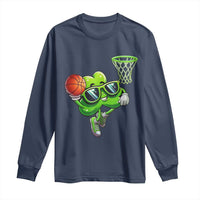 Funny St Patrick's Day Basketball Green Shamrock Long Sleeve Shirt