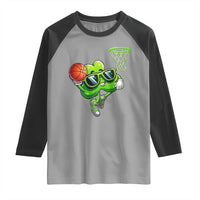 Funny St Patrick's Day Basketball Green Shamrock Raglan Shirt