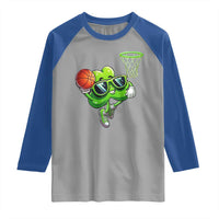 Funny St Patrick's Day Basketball Green Shamrock Raglan Shirt