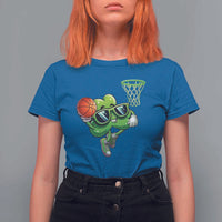 Funny St Patrick's Day Basketball Green Shamrock T Shirt For Women
