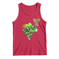 Funny St Patrick's Day Basketball Green Shamrock Tank Top