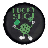 Funny St Patrick's Day Pickleball Lucky Shot Spare Tire Cover