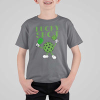 Funny St Patrick's Day Pickleball Lucky Shot T Shirt For Kid