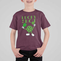 Funny St Patrick's Day Pickleball Lucky Shot T Shirt For Kid