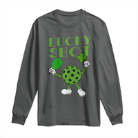 Funny St Patrick's Day Pickleball Lucky Shot Long Sleeve Shirt