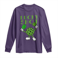 Funny St Patrick's Day Pickleball Lucky Shot Long Sleeve Shirt