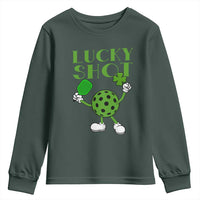 Funny St Patrick's Day Pickleball Lucky Shot Youth Sweatshirt