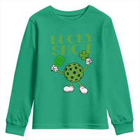 Funny St Patrick's Day Pickleball Lucky Shot Youth Sweatshirt
