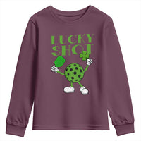 Funny St Patrick's Day Pickleball Lucky Shot Youth Sweatshirt