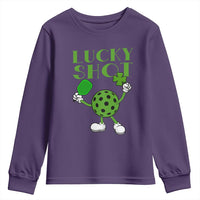 Funny St Patrick's Day Pickleball Lucky Shot Youth Sweatshirt