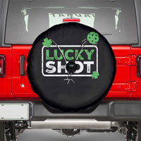 Funny St Patrick's Day Pickleball Spare Tire Cover Lucky Shot Shamrock