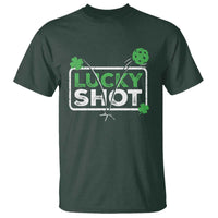 Funny St Patrick's Day Pickleball T Shirt Lucky Shot Shamrock