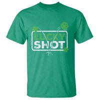 Funny St Patrick's Day Pickleball T Shirt Lucky Shot Shamrock