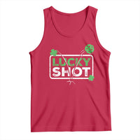 Funny St Patrick's Day Pickleball Tank Top Lucky Shot Shamrock