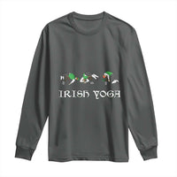 Funny St Patricks Day Beer Drinking Long Sleeve Shirt Irish Yoga Leprechaun Beer Mug