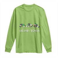 Funny St Patricks Day Beer Drinking Long Sleeve Shirt Irish Yoga Leprechaun Beer Mug